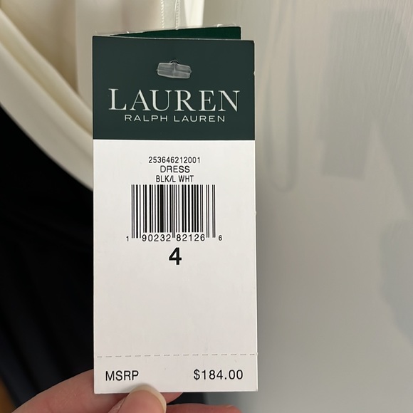 NWT - Ralph Lauren Black & White Evening Dress - Picture 9 of 9